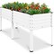 Best Choice Products 72x24x30in Non Toxic Elevated Galvanized Metal Garden Bed Corner Protectors